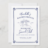 手描きソーシャルクラブバチェロレッテ 招待状 (正面)