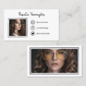 手描きソーシャルメディアアイコン写真 コーリングカード (正面/裏面)