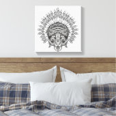 手描きタイガースタイル6 キャンバスプリント (インサイチュ (寝室))