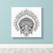 手描きタイガースタイル6 キャンバスプリント (インサイチュ (ウッドフロア))