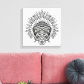 手描きタイガースタイル6 キャンバスプリント (インサイチュ (リビング))