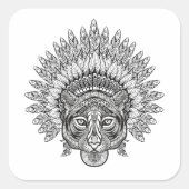 手描きタイガースタイル スクエアシール (正面)