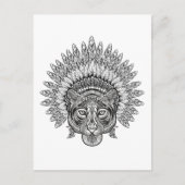 手描きタイガースタイル ポストカード (正面)