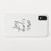 手描きタイポグラフィは容易ではない引用文 Case-Mate iPhoneケース (裏面(横))
