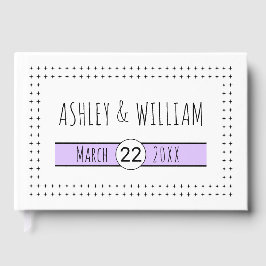 手描きタイポグラフィライレベンダー幾何結婚性の ゲストブック