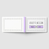 手描きタイポグラフィライレベンダー幾何結婚性の ゲストブック (全面)