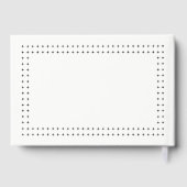 手描きタイポグラフィ桃のジオメト結婚リー ゲストブック (裏面)