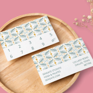 手描きタイルパターンシンプルエレガント10 ロイヤリティカード