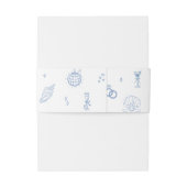 手描きダスティブルー結婚コースト 招待状ベリーバンド (裏面例)