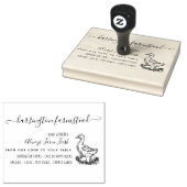 手描きダックファミリーファームフレッシュエッグカートン ラバースタンプ (押印)