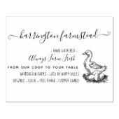 手描きダックファミリーファームフレッシュエッグカートン ラバースタンプ (インプリント)