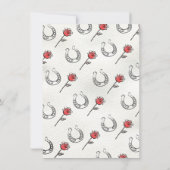 手描きダービーレースホースドードルモダンパーティー 招待状 (裏面)