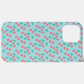 手描きチェリー 水彩画 ピンク ティール Case-Mate iPhoneケース (裏面 (横))