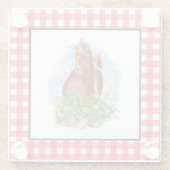 手描きチキンアート ガラスコースター (裏面)