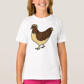 手描きチキンアート Tシャツ (正面)