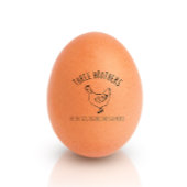 手描きチキンシンプルファームハウスエッグスモール ラバースタンプ