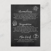 手描きチョークお洒落ボ結婚ード詳細 エンクロージャーカード (裏面)