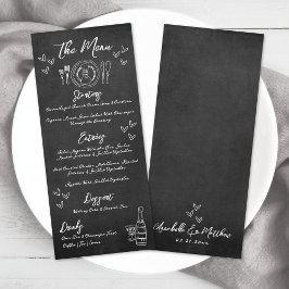 手描きチョークお洒落ボ結婚ード メニュー