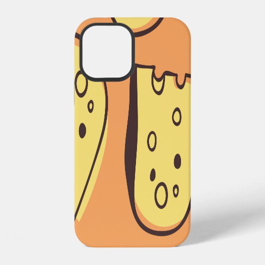 手描きチーズ: アーティスティックなシームレス パターン。 iPhoneケース (裏面)