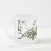 手描きツイスト枝 | 植物色のフロスト フロストグラスマグカップ (左)