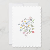 手描きティーお洒落ブライダルシャワー招待状 招待状 (裏面)