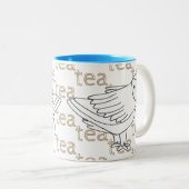 手描きティーコーヒースノーウィークフクロウ ツートーンマグカップ (正面右)