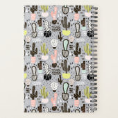 手描きテクスチャカクタスパターン プランナー手帳 (裏面)