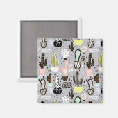 手描きテクスチャサボパターン マグネット (正面/裏面)