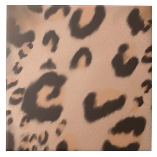 手描きテクスチャヒョウ柄 タイル (正面)