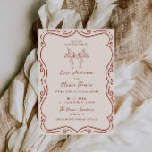 手描きテラコッタフレーム結婚ズ 招待状