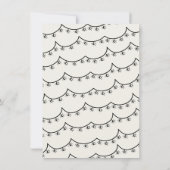 手描きディスコボールファンキー婚約パーティ 招待状 (裏面)