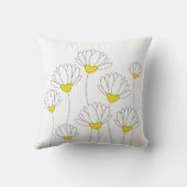 手描きデイジー茎 クッション (裏面)