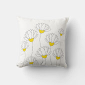 手描きデイジー茎 クッション (正面)