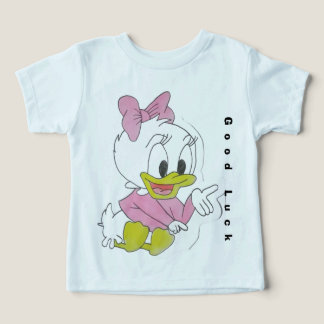 手描きデザインのキャラクターのアヒルの子供用Tシャツ