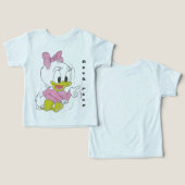 手描きデザインのキャラクターのアヒルの子供用Tシャツ (デザイン正面&裏面)
