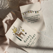 手描きトナカイのメリークリスマスノンフォト