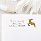 手描きトナカイ、クリスマス ラベル (インサイチュ)