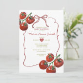 手描きトマトベビーシャワー招待状 招待状 (スタンド正面)