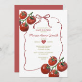 手描きトマトベビーシャワー招待状 招待状 (正面/裏面)