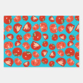 手描きトマト包装紙 ラッピングペーパーシート (正面2)