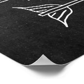 手描きトライバルアローシャルボードポスター ポスター (角)