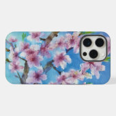 手描きトレンディー水彩桜の花 iPhoneケース (裏面横)