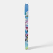 手描きトレンディー水彩桜 iPhone 15ケース (左側面)