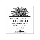 手描きトロピカルパ結婚ーム差出人住所 ラバースタンプ (インプリント)