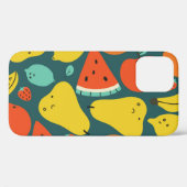 手描きトロピカルフルーツパターン Case-Mate iPhoneケース (裏面 (横))