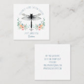 手描きトンボフローラガーデナースクエアブシン スクエア名刺 (正面/裏面)