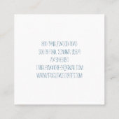 手描きトンボフローラガーデナースクエアブシン スクエア名刺 (裏面)