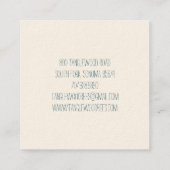 手描きトンボフローラ庭師 スクエア名刺 (裏面)