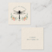 手描きトンボフローラ スクエア名刺 (正面/裏面)