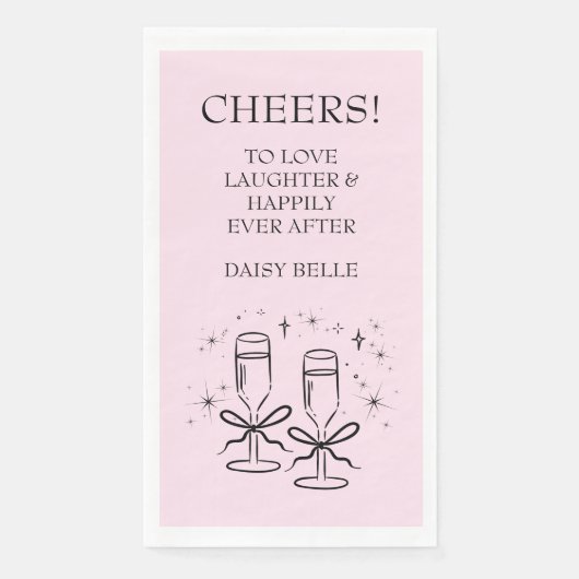 手描きドゥードル ブライダルシャワー ピンク (正面)